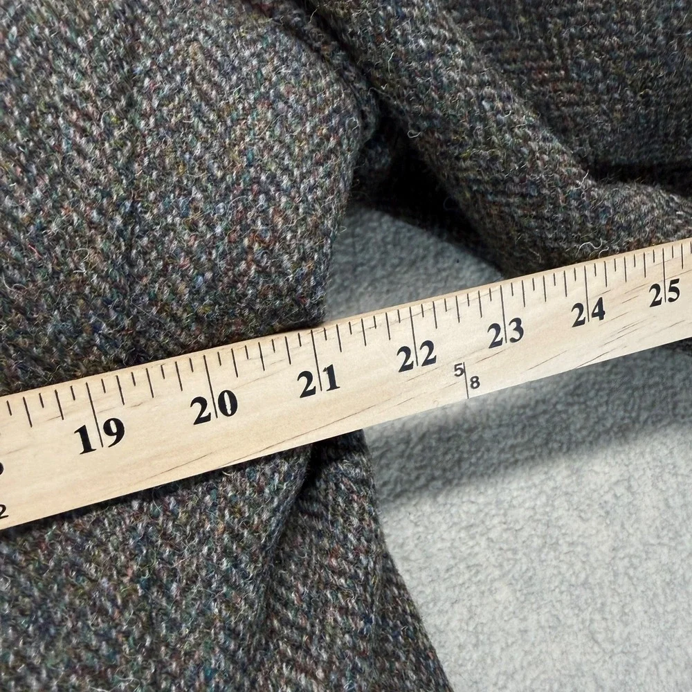 Harris Tweed Men's 2 Piece Wool Herringbone Blazer Vest Suit Set Gray 44